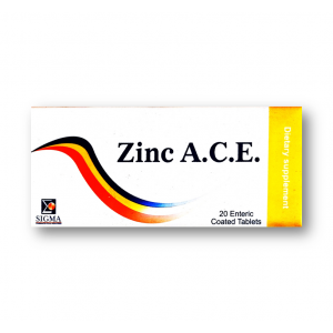 ZINC A C E DIETARY SUPPLEMENT ( ZINC 70 MG + ECHINACEA 25 MG + BETA CAROTENE 9 MG + VITAMIN C 100 MG ) 20 TABLETS